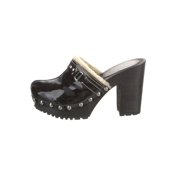 ❤️Miu Miu Patent Leather Sherpa Mules❤️ - Picture 1 of 5